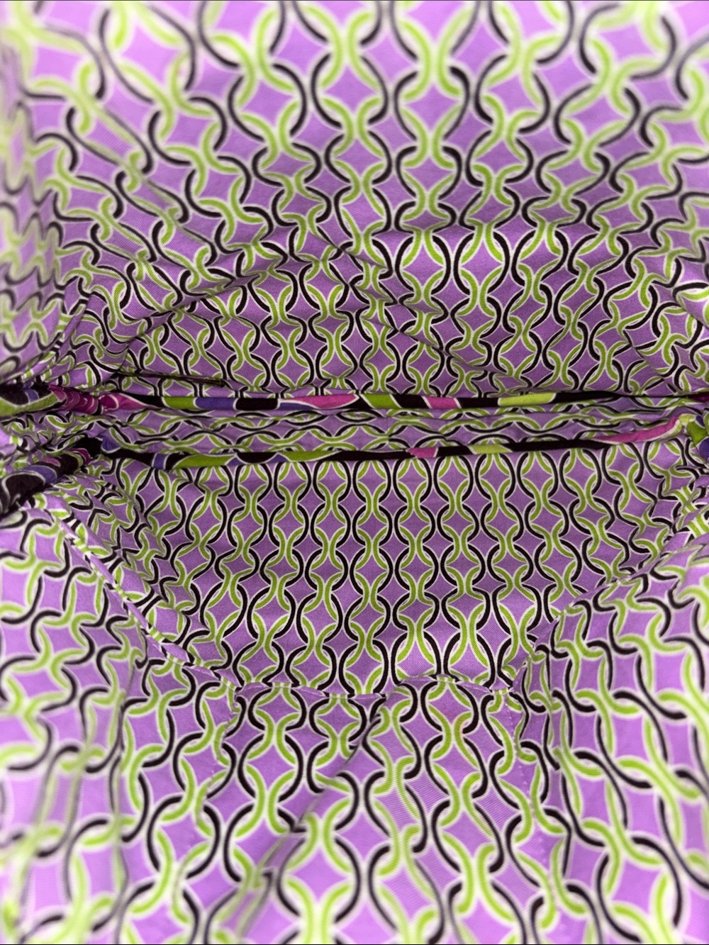 Vera Bradley Quilted Crossbody/mailbag in purple punch print - Picture 8 of 10